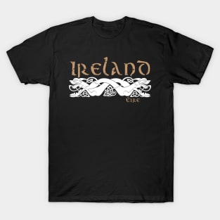 Ireland Celtic Design in Green and Gold T-Shirt